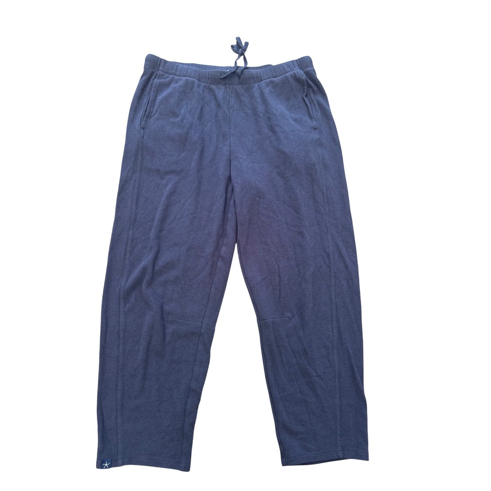 Barefoot Dreams Malibu Navy Blue Lounge Pants Drawstring Straight Leg BDWMC26326